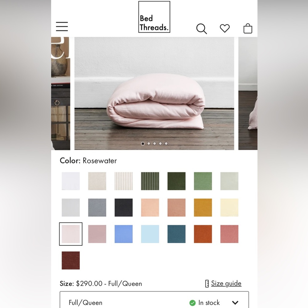 Bed Threads Rosewater Duvet Cover Full/Queen